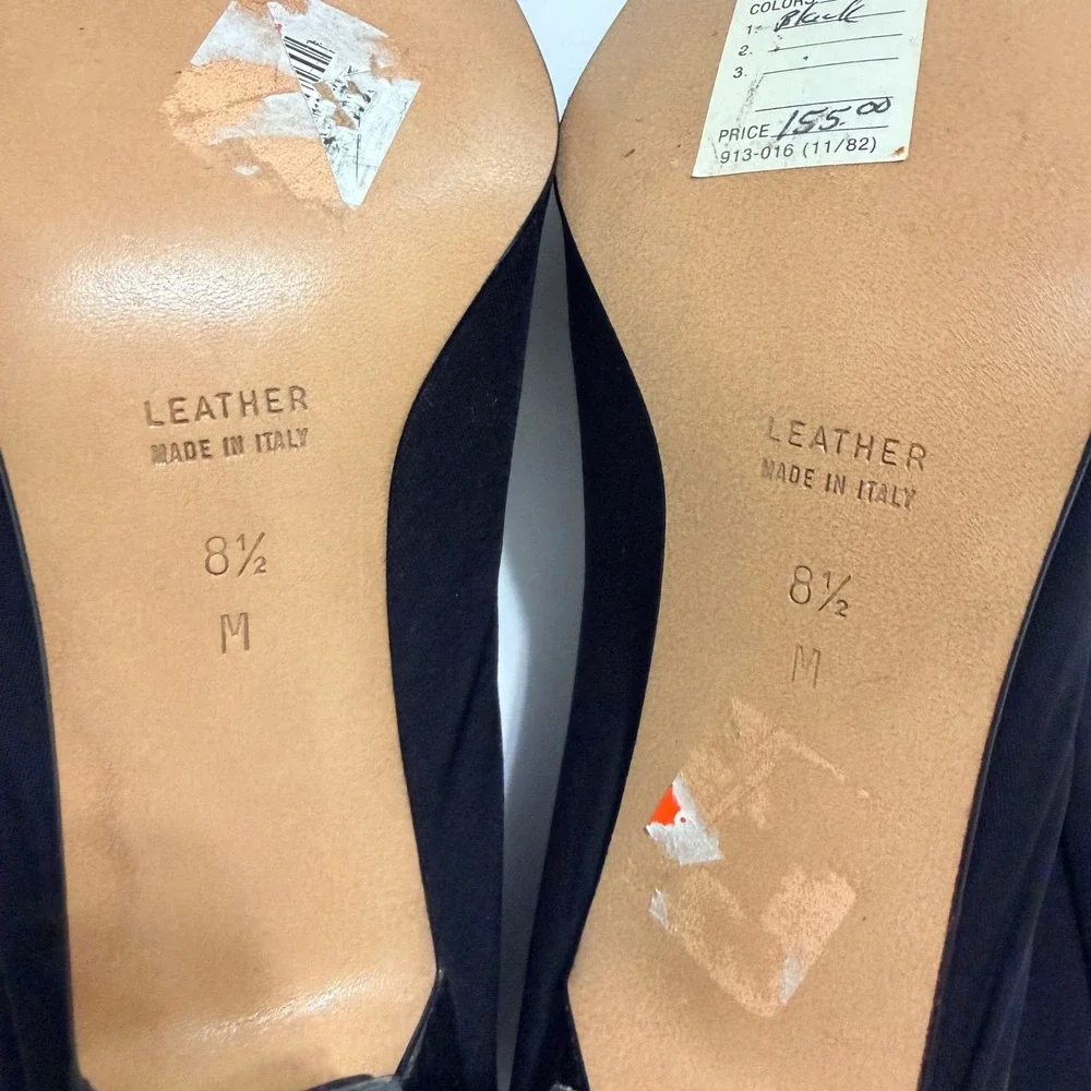 Anne‎ Klein Couture Vintage Black Lycra Thigh High Stocking Sock Boots Sz 8.5M